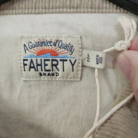 NWT Faherty Corduroy Coaches Jacket Pebble Beach Malibu Snap Front Mens Sz Large - Picture 9 of 12